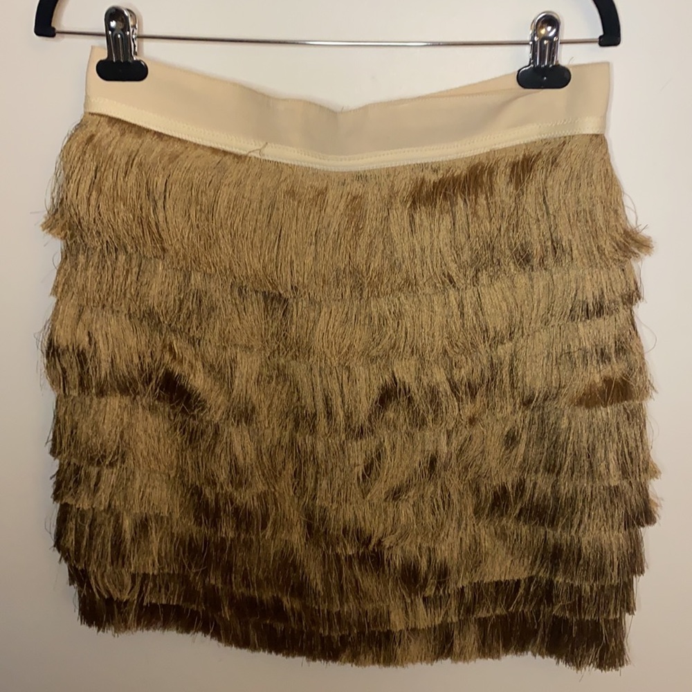 Robert Rodriguez Metalic Fringe Silk lined Skirt 8 - Picture 4 of 9